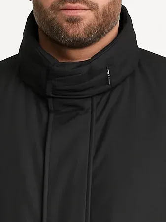 Bugatti Herren Übergangsmantel Klassisch Schwarz Gr. 56/3XL Polyester