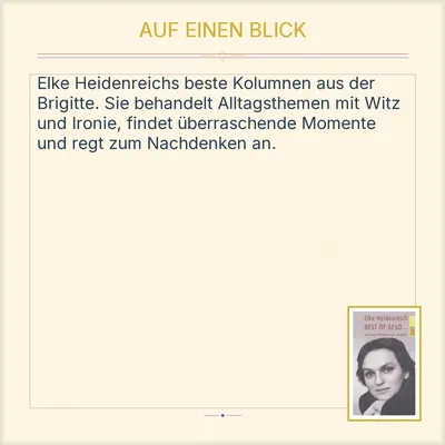 Elke Heidenreich Best of Brigitte Kolumnen Essays Taschenbuch Deutsch rororo