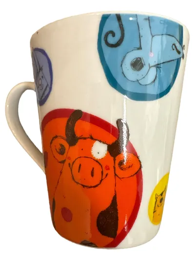 JAKO-O Kindertasse Porzellan Tiermotiv Mehrfarbig 300ml 11cm