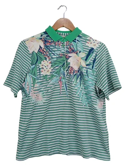 RABE Damen Poloshirt Gr. 42;XL Mehrfarbig Blumenmuster Casual