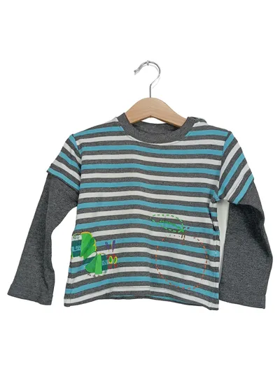 Eric Carle Kinder Langarmshirt Gr. 92 Mehrfarbig Gestreift Casual Zeichentrick