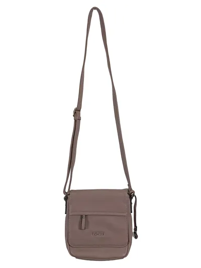 L.CREDI Damen Umhängetasche Lila Lederoptik Casual