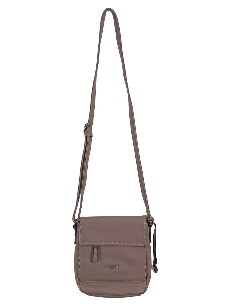 L.CREDI Damen Umhängetasche Lila Lederoptik Casual 1