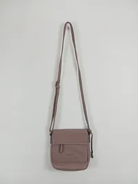 L.CREDI Damen Umhängetasche Lila Lederoptik Casual 2