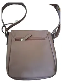 L.CREDI Damen Umhängetasche Lila Lederoptik Casual 3