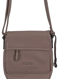 L.CREDI Damen Umhängetasche Lila Lederoptik Casual 4