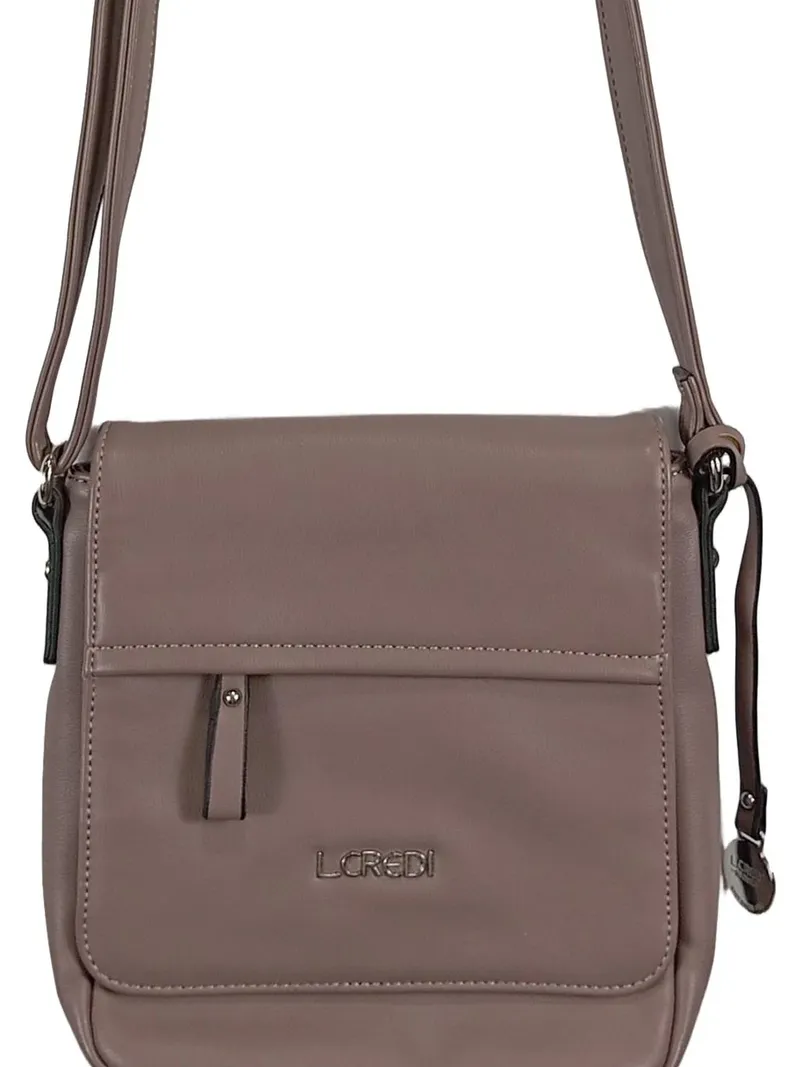 L.CREDI Damen Umhängetasche Lila Lederoptik Casual 4