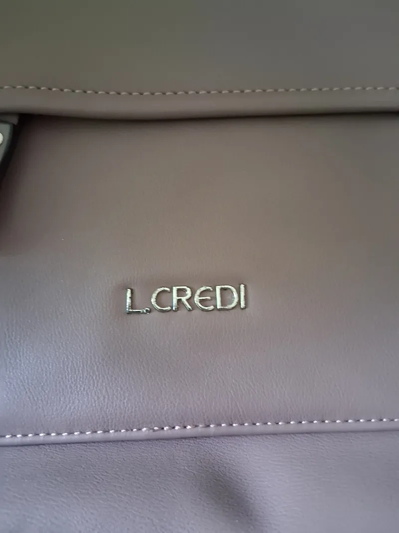 L.CREDI Damen Umhängetasche Lila Lederoptik Casual 5