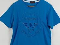 Blue Soul Herren T-Shirt Denim Logo Print Blau Gr. XL Casual 3