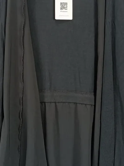 Street One Damen Strickjacke Grau Gr. 40/L Casual Asymmetrisch Langarm