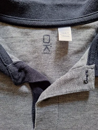 Okaidi Langarmshirt Jungen Gr. 152 Blau Casual Baumwolle Polo-Kragen