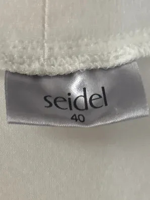 Seidel Damen Strickjacke 3/4 Arm Offen Casual Weiß Gr. 40 L
