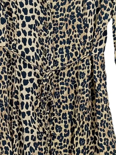MNG Damen Freizeitkleid Leopardenmuster Gr. 36/S Viskose