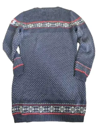 KangaROOS Damen Strickpullover Norwegermuster Blau Gr. 40/42 Baumwolle