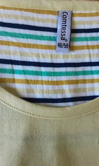 Comtessa Damen Nachthemd Kurzarm Schlafshirt Gelb Gr. 48/50 Casual 3