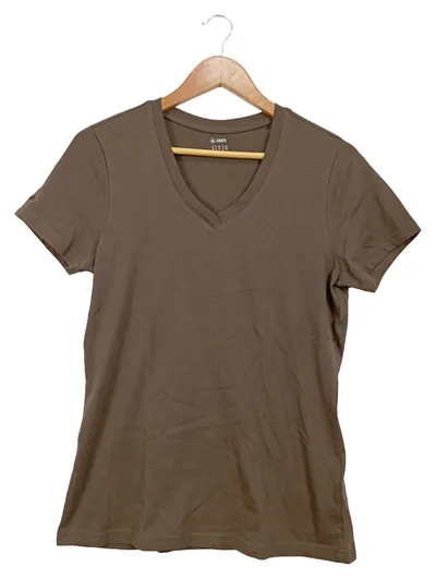 JAKO Damen Basic T-Shirt Kurzarm Baumwolle Braun Gr. 38 Freizeit Sport