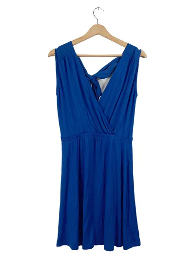 mint&berry Damen Wickelkleid Gr. M/38 Blau Viskose Sommerkleid