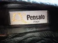 Pensato Damen Ballerinas Gr. 38.5 Schwarz Elegant Blumenstickerei Strass 3