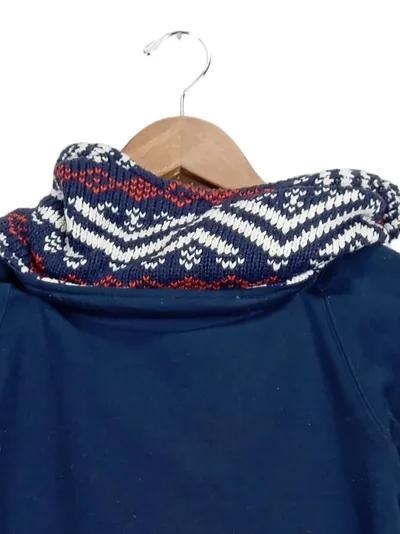 Roxy Damen Kapuzenpullover Gr. 38/M Blau mit Fair Isle Muster Casual