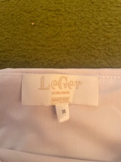 Leger by Lena Gercke Damen Top Gr. 36/S Weiß Basic Crop Trägertop