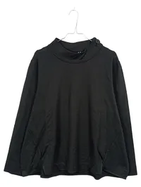 Gerry Weber Damen Langarmshirt Rollkragen Schwarz Gr. 46 Knopfdetail 1