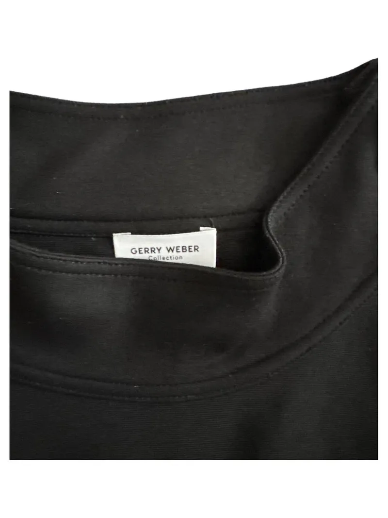 Gerry Weber Damen Langarmshirt Rollkragen Schwarz Gr. 46 Knopfdetail 3