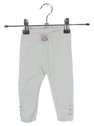 Feetje Kinder Leggings Mädchen Hose Gr. 68 Weiß Casual Knopf