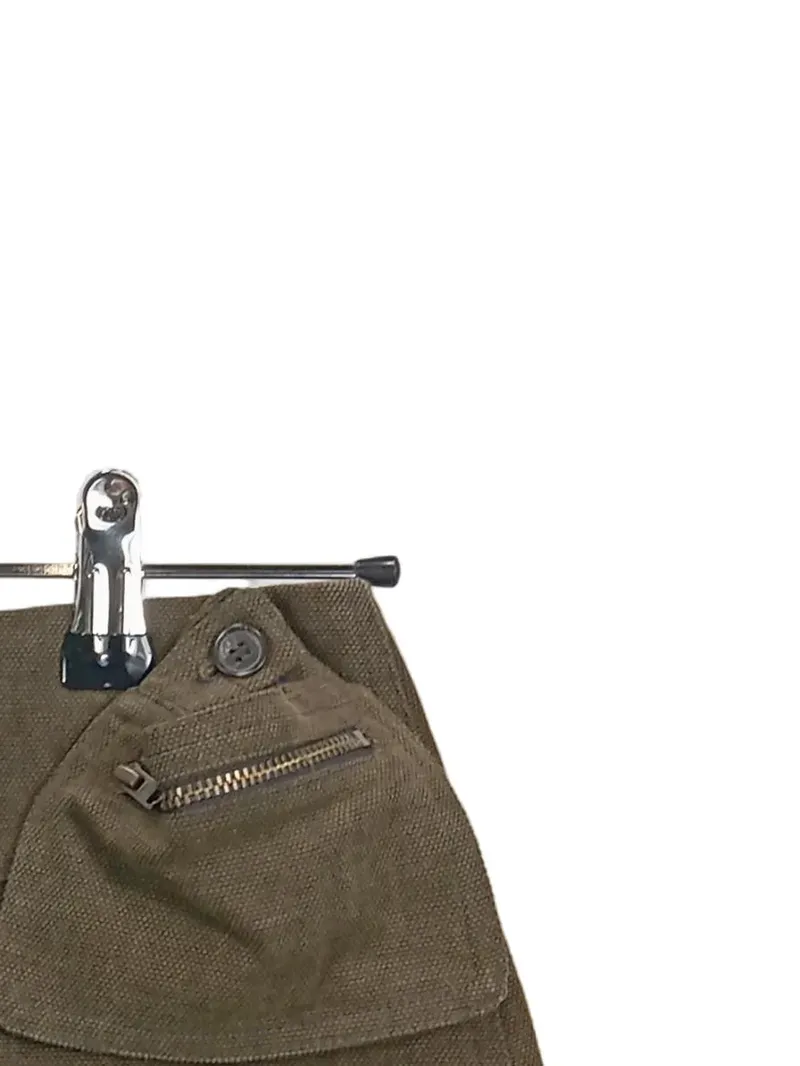 Bleibtreu Damen Minirock Gr. 36/S Oliv Casual mit Reißverschluss-Tasche 2