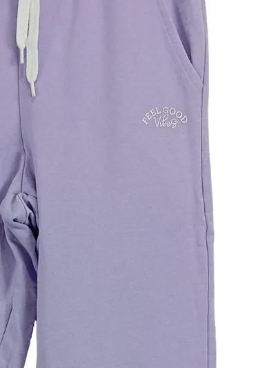 pageone young Kinder Jogginghose FEEL GOOD VIBES Gr. 152 Lila Casual