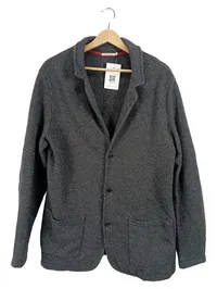 ARMEDANGELS Herren Sakko Strickblazer Wolle Baumwolle Grau Gr. L 1
