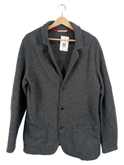 ARMEDANGELS Herren Sakko Strickblazer Wolle Baumwolle Grau Gr. L