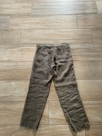 OPUS Damen Stoffhose Gr. 34 Oliv Praktisch Leinen