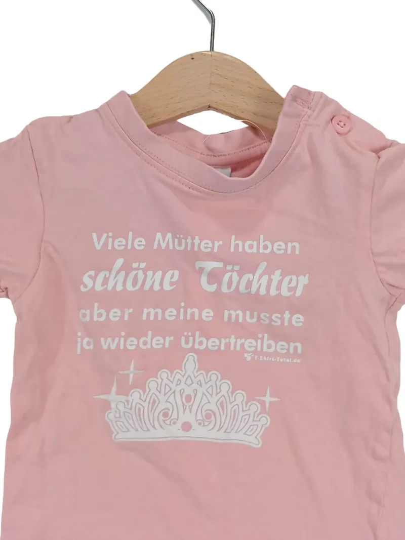 Anna & Philip T-Shirt Kurzarm Rosa Schriftzug Gr. 74 Baumwolle 3