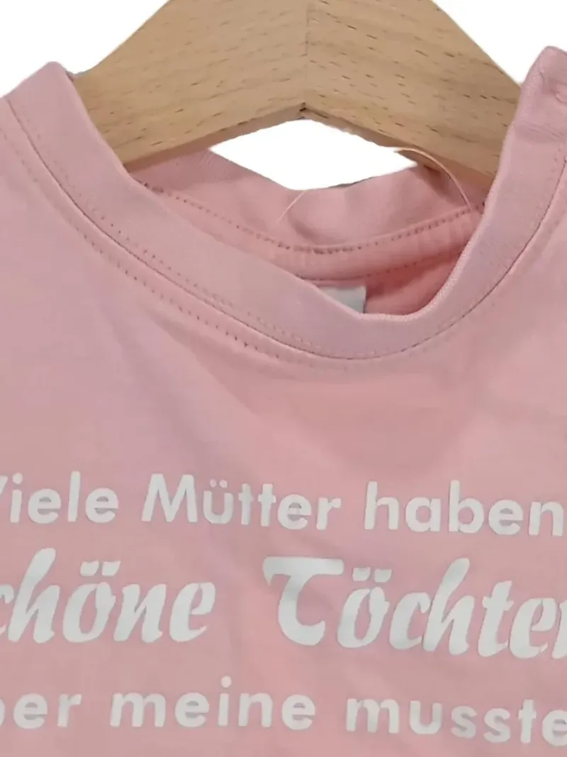 Anna & Philip T-Shirt Kurzarm Rosa Schriftzug Gr. 74 Baumwolle 4