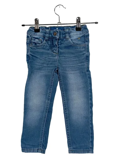 Tom Tailor Mädchen Jeans Hose Gr. 92 Blau Stretch Schleife