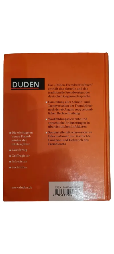 Duden Fremdwörterbuch 8. Auflage Wörterbuch Deutsche Sprache Rechtschreibung