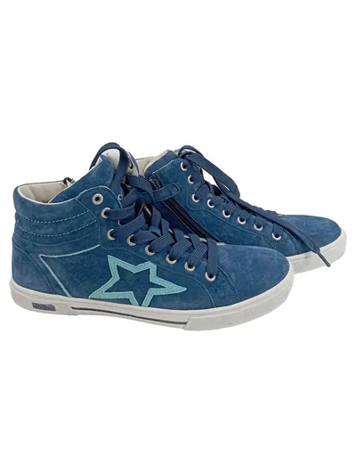 Gabor Mädchen Sneaker High Top Blau Gr. 40 mit Stern