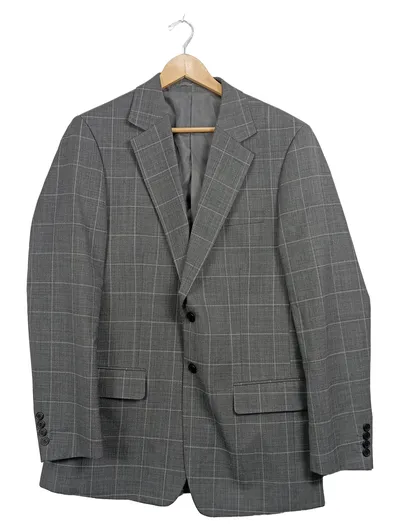Romeo Herren Sakko Gr. 98 Grau Kariert Business Jacke Wolle