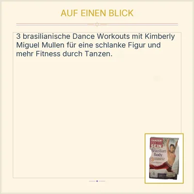 Brazilian Body Tanzen und Fit sein DVD Kimberly Miguel Mullen Dance Workout