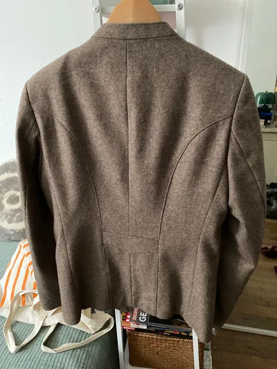 Alphorn Herren Trachtenjacke L Braun Wolle Traditionell Stickerei