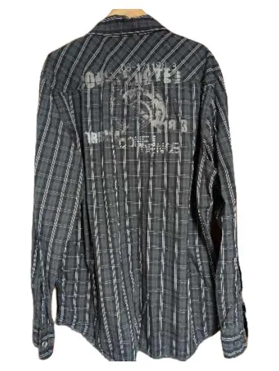 Cecil Herren Freizeithemd kariert Gr. XL grau Langarm Baumwolle