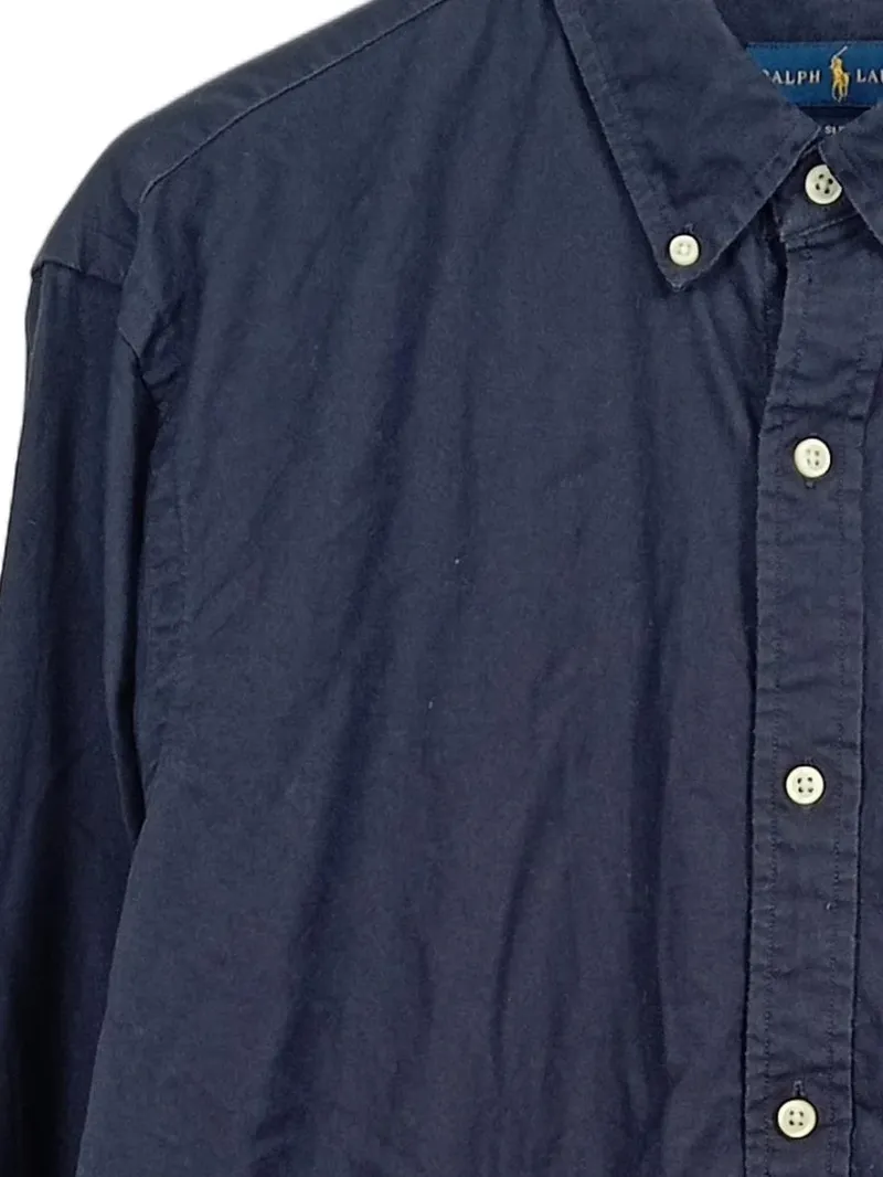 Ralph Lauren Herren Business Hemd Slim Fit Langarm Blau Gr. XL 3