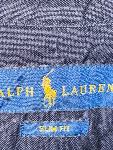 Ralph Lauren Herren Business Hemd Slim Fit Langarm Blau Gr. XL 6