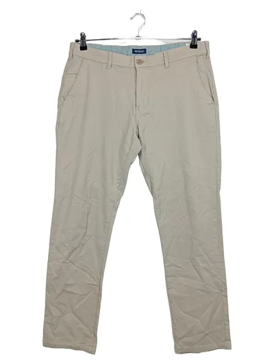 MCNEAL Herren Chino Stoffhose Beige Gr. 50 W33 L28 Baumwolle