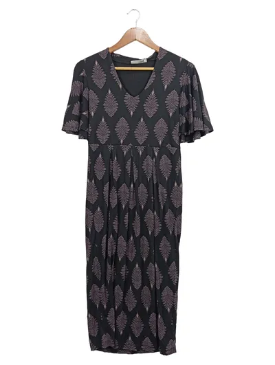 Masai Damen Freizeitkleid XS Schwarz Viskose Midi