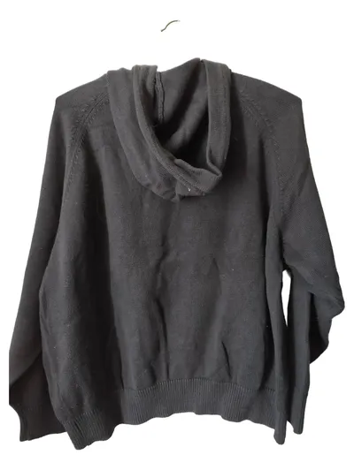 EDC Damen Kapuzenpullover Gr. 36/S Grau Blumenstickerei Hoodie