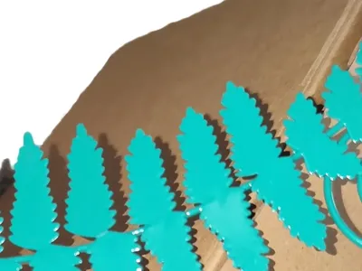 PartyLite Briefbeschwerer Modern Türkis Metall Blatt Dekoration