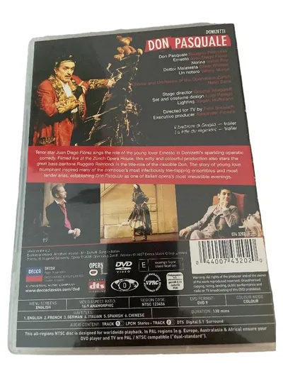 Decca Don Pasquale DVD Donizetti Ruggero Raimondi Juan Diego Flórez Oper Zürich