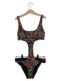 Calvin Klein Damen Badeanzug S Mehrfarbig Florales Muster Farbenfroh 1