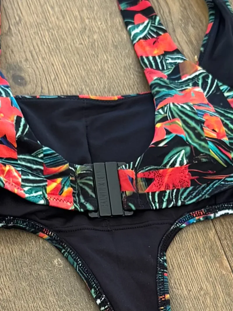 Calvin Klein Damen Badeanzug S Mehrfarbig Florales Muster Farbenfroh 5